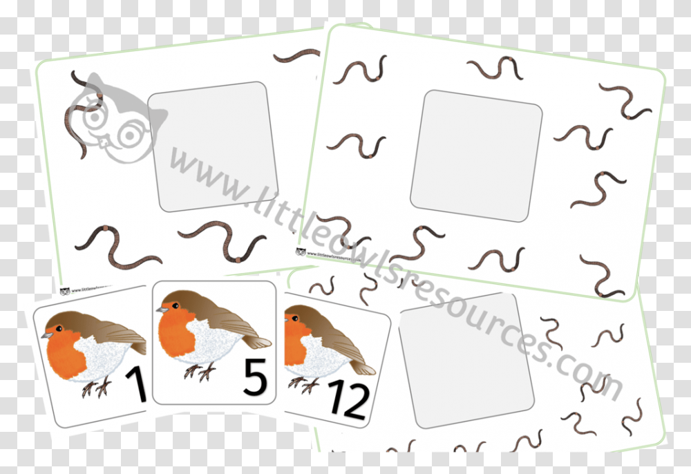 Winter Robinworms Numbercounting Activity Cartoon, Bird, Animal, White Board Transparent Png