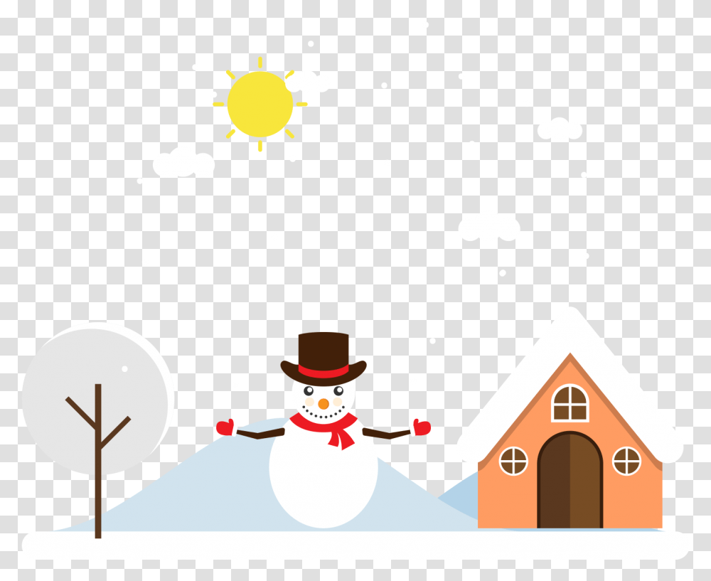 Winter Scene, Nature, Outdoors, Snow, Snowman Transparent Png