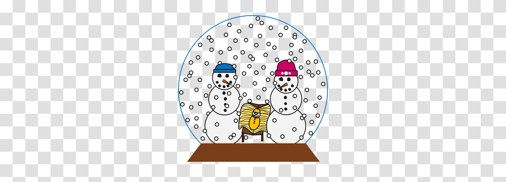 Winter Snow Globe Clipart, Nature, Outdoors, Snowman Transparent Png