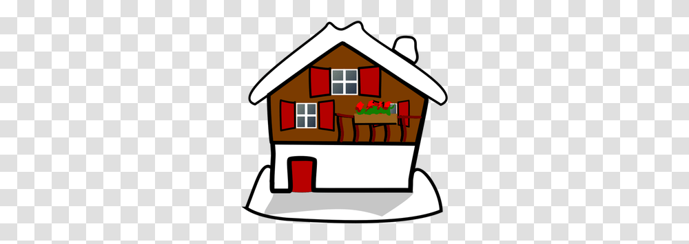 Winter Snow Scenes Clipart, Housing, Building, House, Cabin Transparent Png