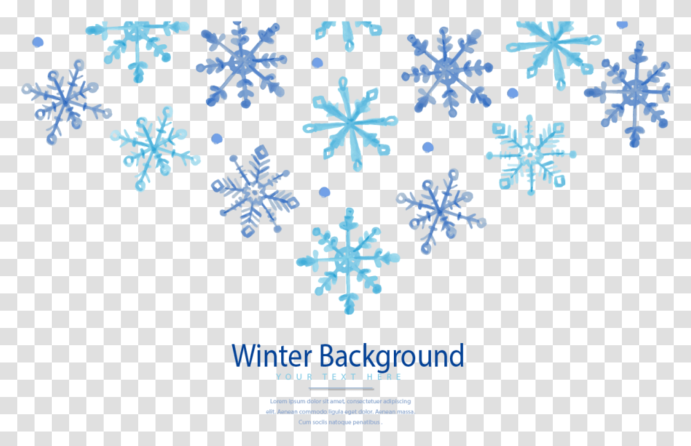 Winter Snowflake Euclidean Vector Winter Background, Crystal, Pattern Transparent Png