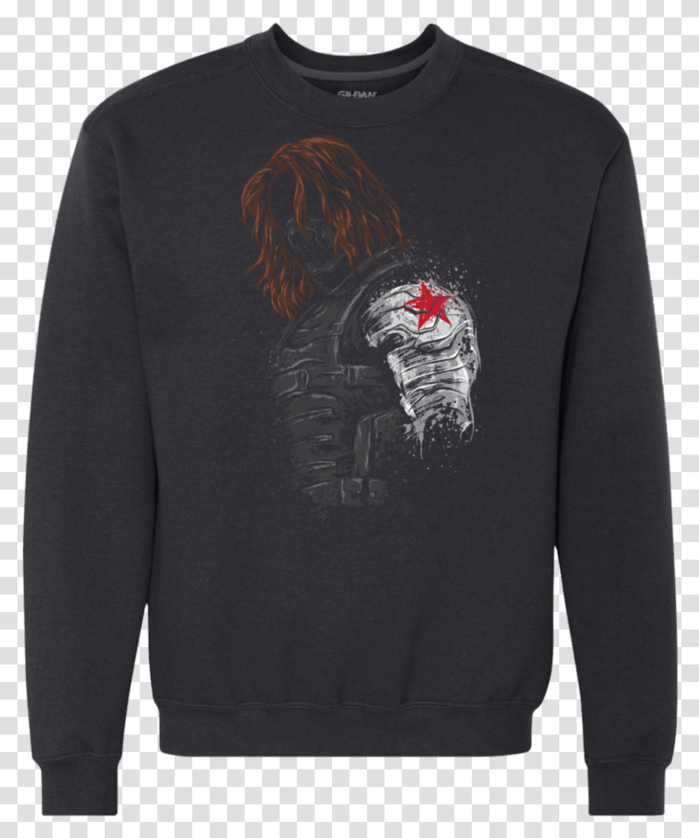 Winter Soldier Premium Crewneck Sweatshirt Long Sleeved T Shirt, Apparel, Sweater, Person Transparent Png