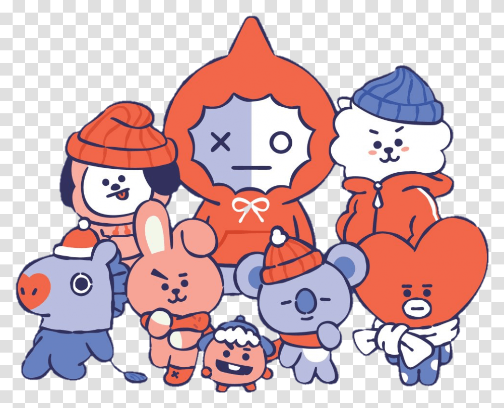 Winter Sticker Bt21 Christmas Cartoon Jingfm Background Bt21, Outdoors, Ornament, Snow, Nature Transparent Png