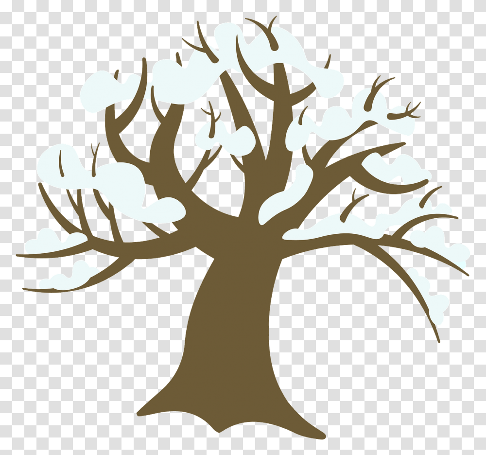 Winter Tree Clipart Free Download Creazilla Winter Tree Clipart, Plant, Root, Flower, Blossom Transparent Png