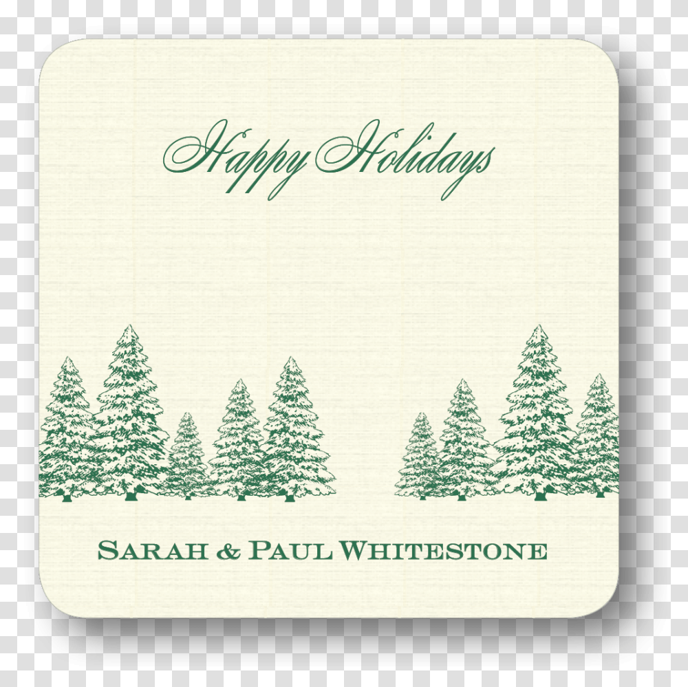 Winter Tree Line Christmas Tree, Label, Passport, Document Transparent Png