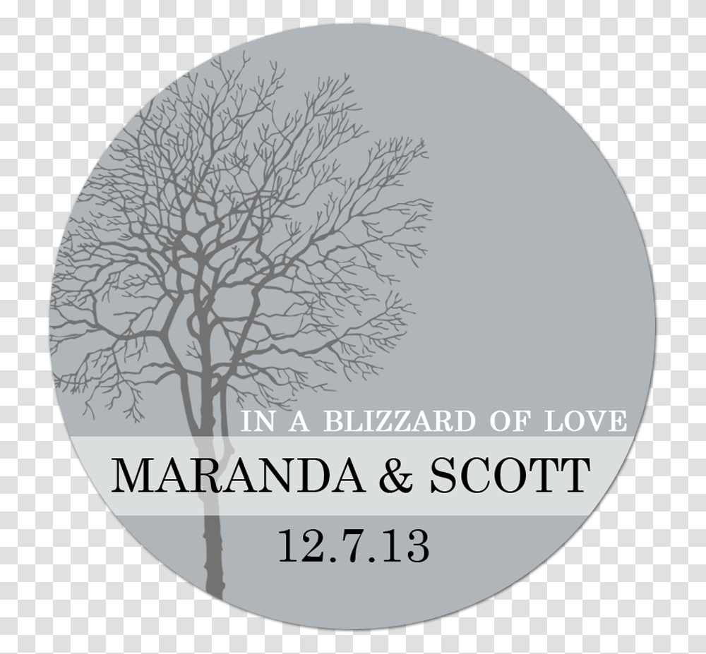 Winter Tree Personalized Sticker Wedding Stickers Gianni Notaro, Nature, Outdoors, Plant Transparent Png