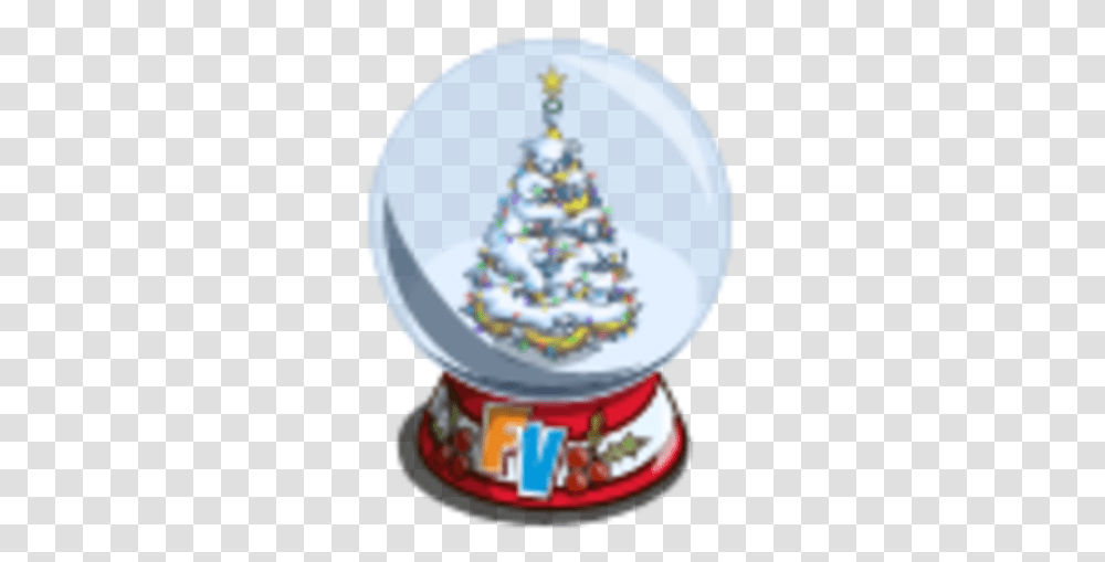 Winter Tree Snow Globe Farmville Wiki Fandom, Plant, Ornament, Christmas Tree, Birthday Cake Transparent Png