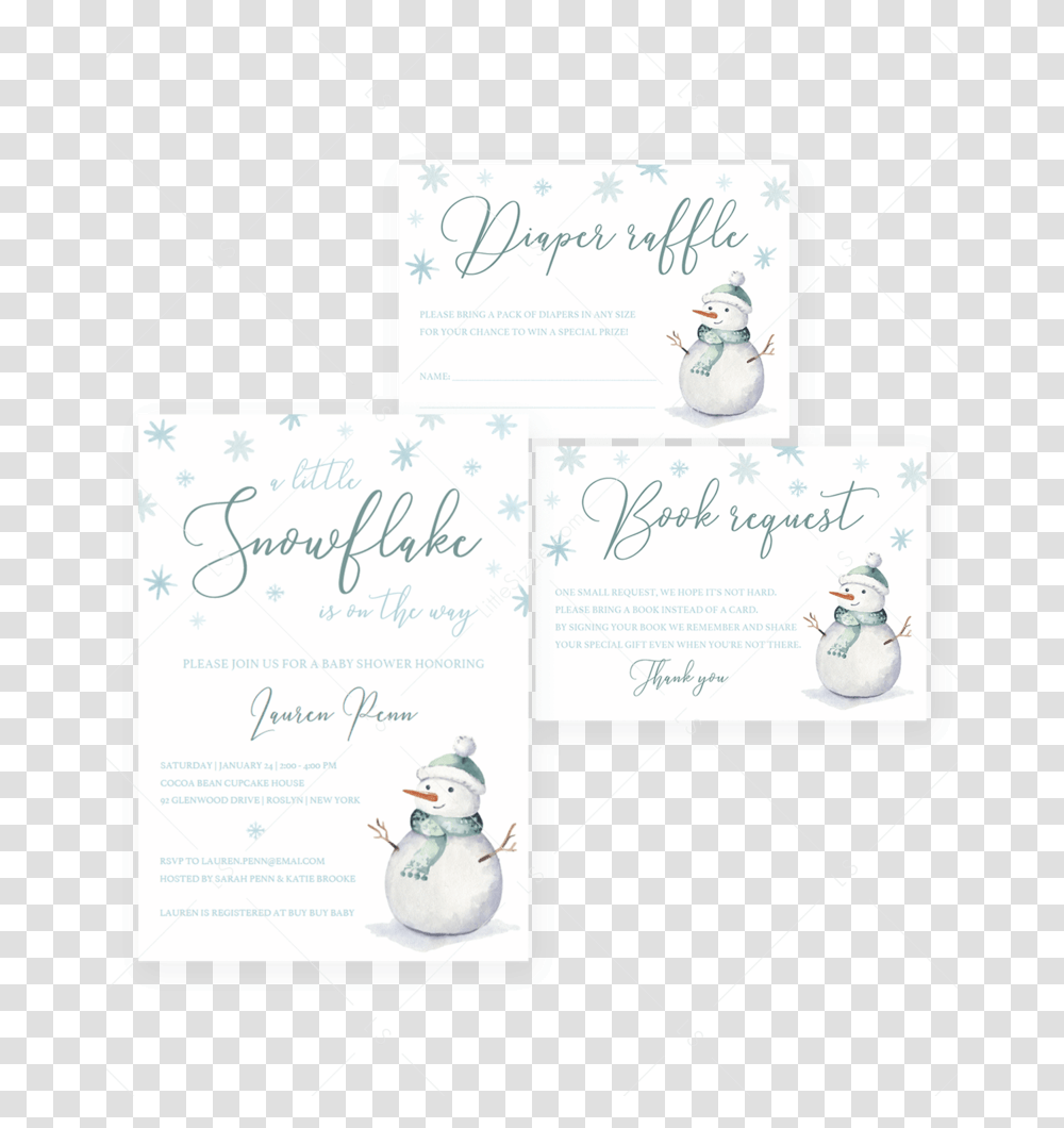 Winter Wonderland Baby Shower Invitation Kit Templates Calligraphy, Outdoors, Nature, Snow Transparent Png