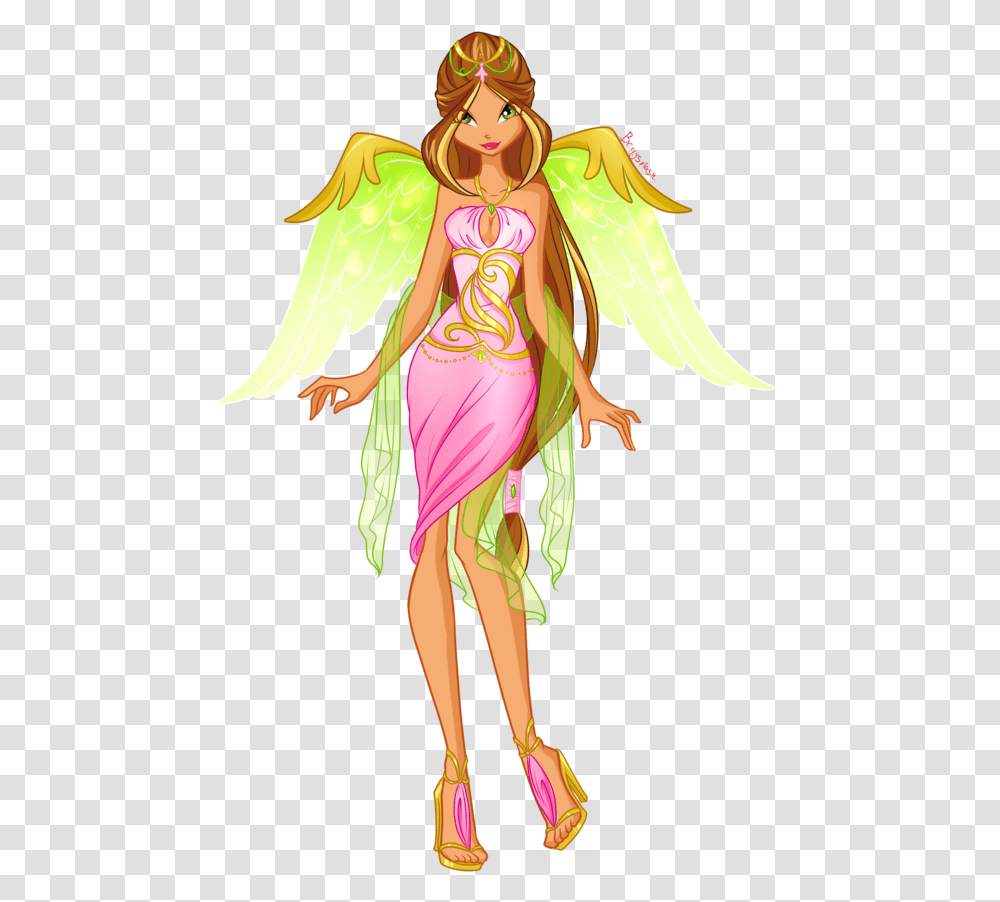 Winx Club Evil Flora, Angel, Archangel, Costume Transparent Png