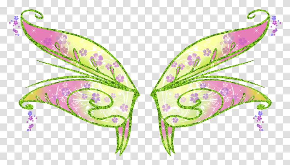 Winx Club Flora Bloomix Wings, Pattern, Ornament, Floral Design Transparent Png