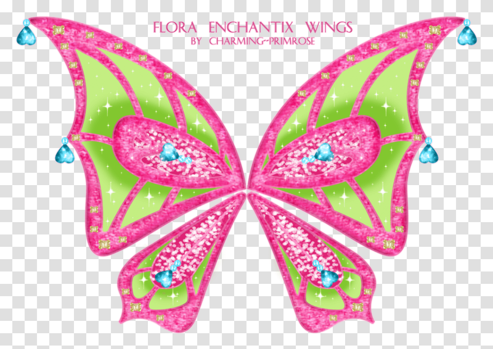Winx Club Flora Enchantix Wings, Purple, Light, Pattern Transparent Png