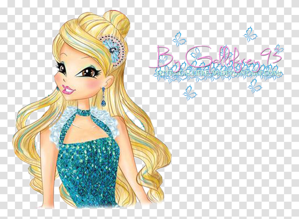 Winx Club Stella Couture By Gallifrey93 Dag77xf Winx Club Stella Couture, Person, Figurine, Barbie Transparent Png