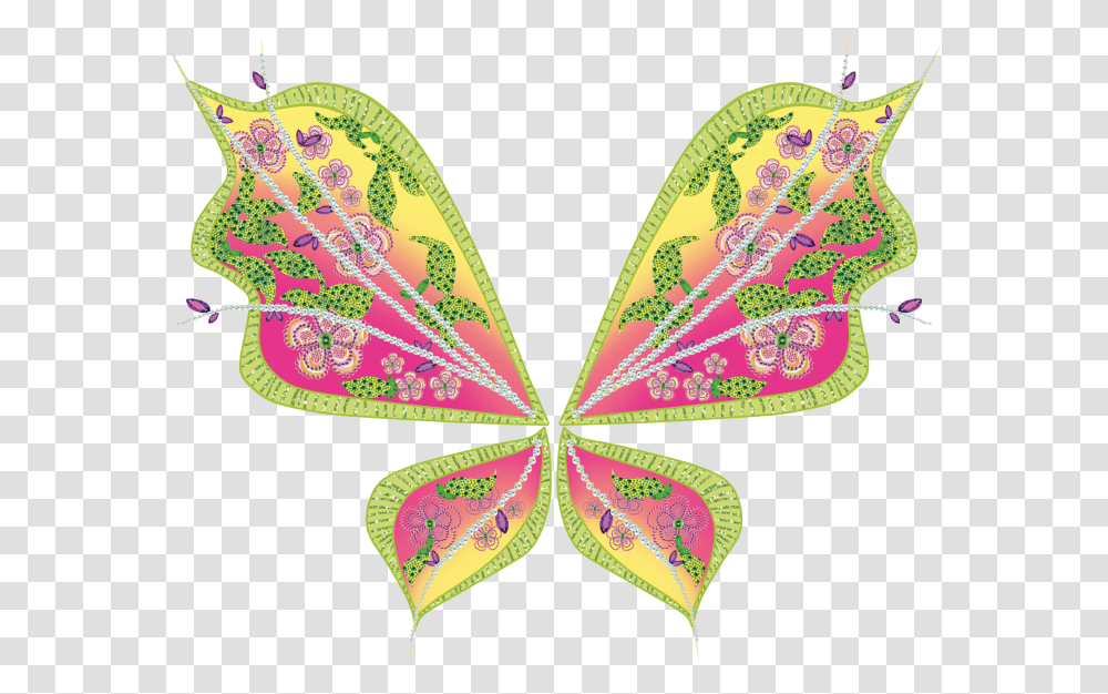 Winx Fairy Wings Winx Club 3d Flora Believix, Pattern, Ornament, Fractal Transparent Png