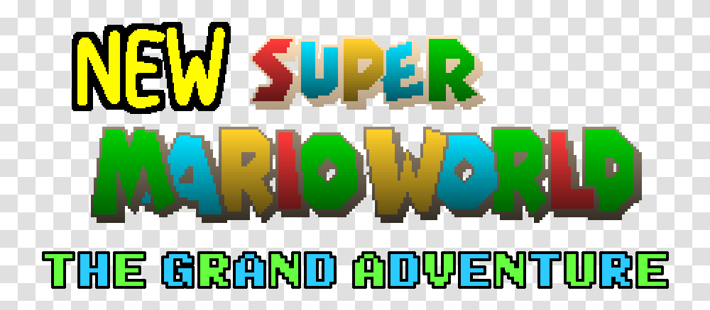 Wip New Super Mario World The Grand Adventure New Logo Graphic Design, Text, Alphabet Transparent Png