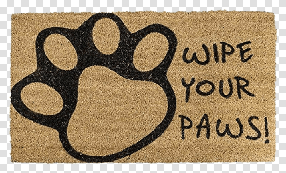 Wipe Your Paws Doormat Door Mat, Rug Transparent Png