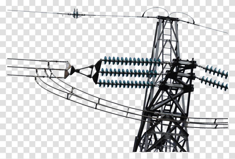 Wire Angle Electrical Supply Electric Tower, Cable, Power Lines, Electric Transmission Tower, Utility Pole Transparent Png
