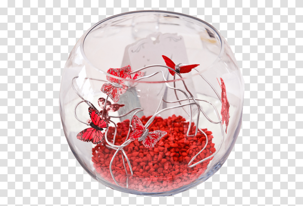 Wire Design Fish Bowl Centrepiece Vase, Birthday Cake, Dessert, Food, Glass Transparent Png