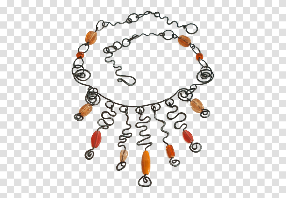 Wire Jewellery Orange Bead Dangle Necklace Wire Jewellery Workshops, Bracelet, Jewelry, Accessories, Plant Transparent Png