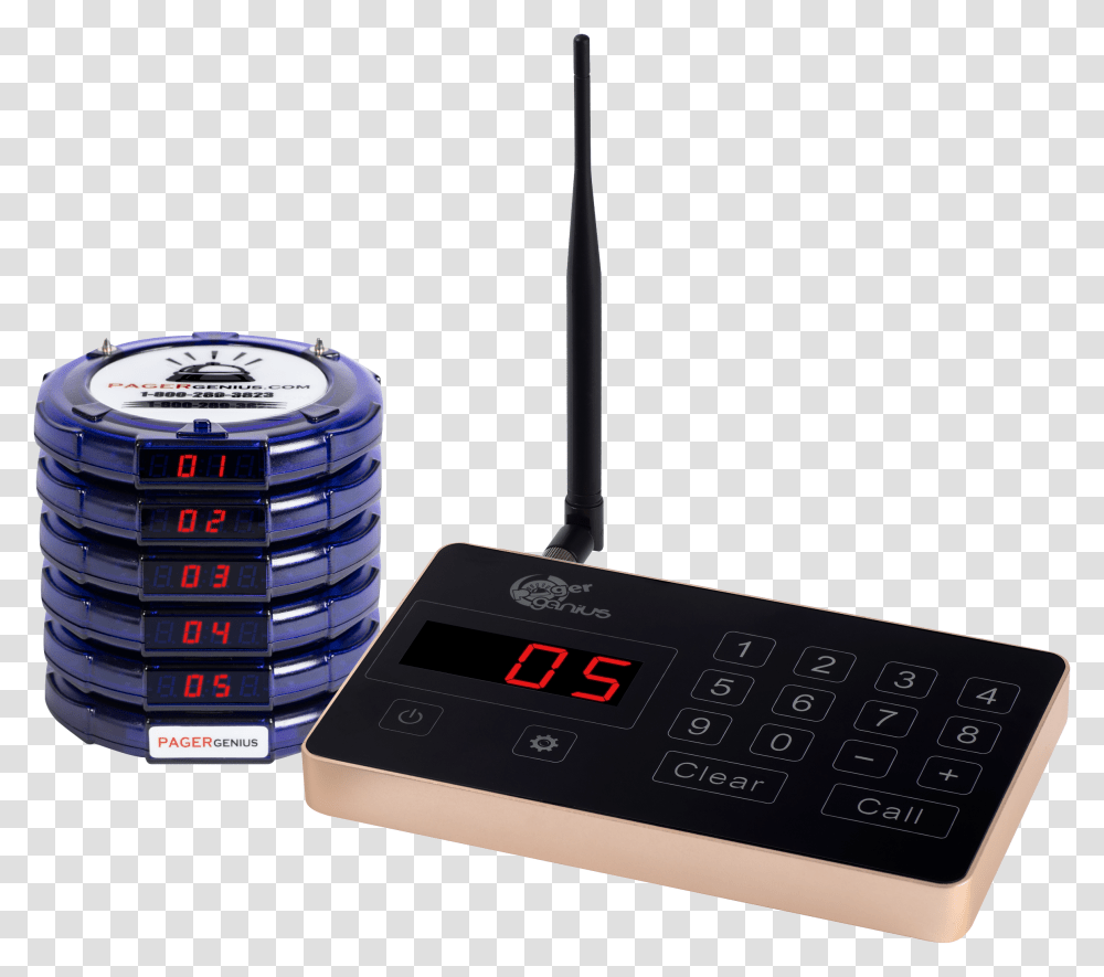 Wireless Paging System With Transmitter Pager, Router, Hardware, Electronics, Modem Transparent Png