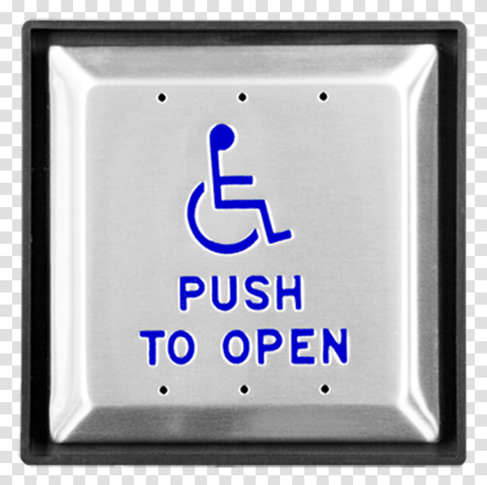 Wireless Push Plate Handicap Button, Alphabet, Word, Electronics Transparent Png