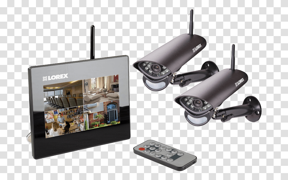 Wireless Security System Photos Lorex Wireless Security Camera System, Remote Control, Electronics, Lighting, Projector Transparent Png