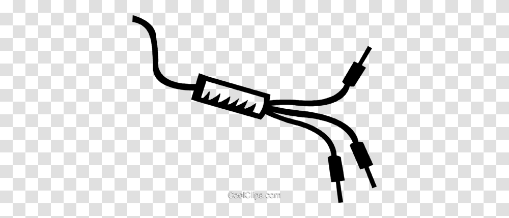 Wires Royalty Free Vector Clip Art Illustration, Adapter, Cable, Plug, Electronics Transparent Png