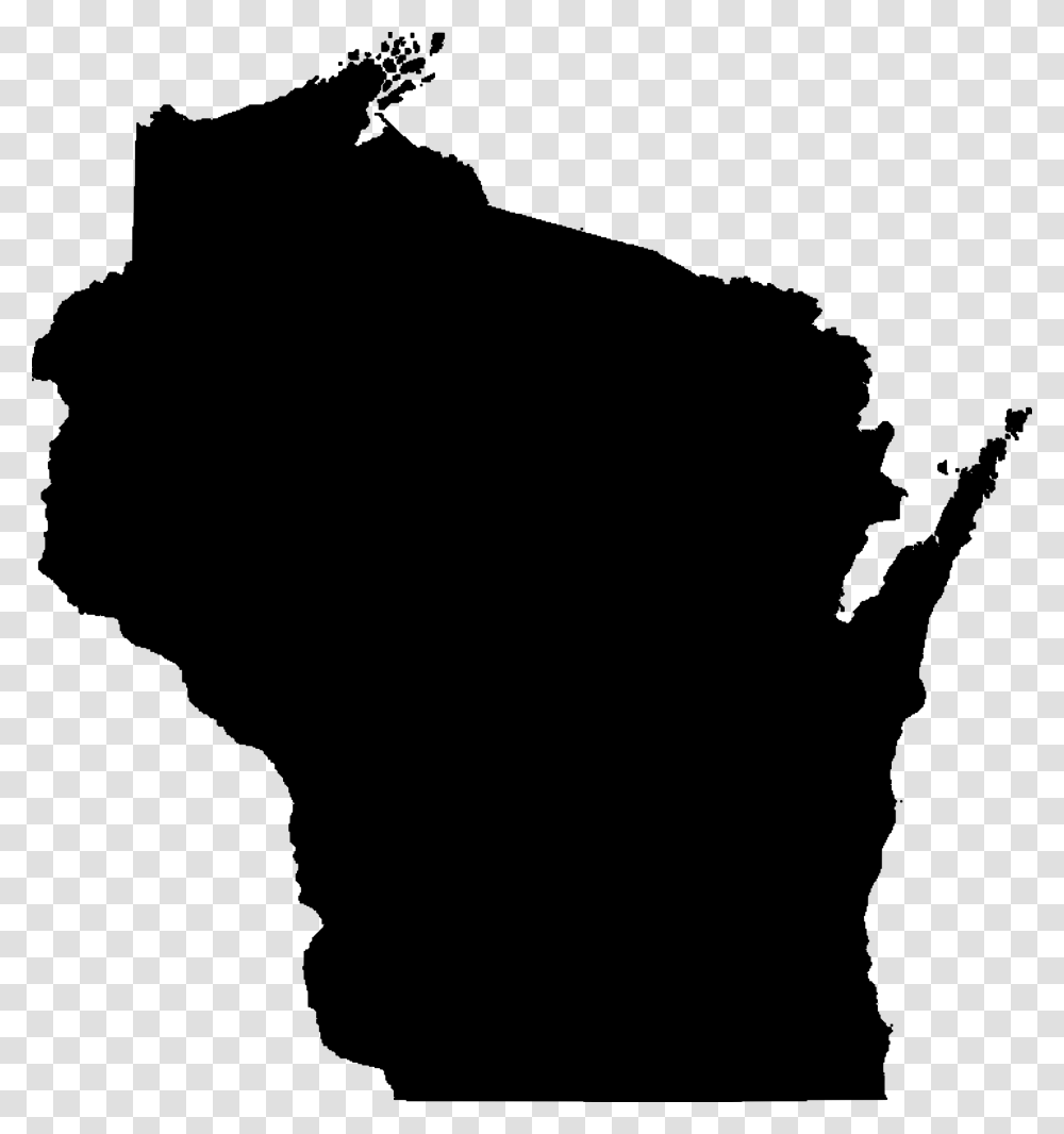 Wisconsin Blank Map Clip Art State Of Wisconsin, Gray, World Of Warcraft Transparent Png