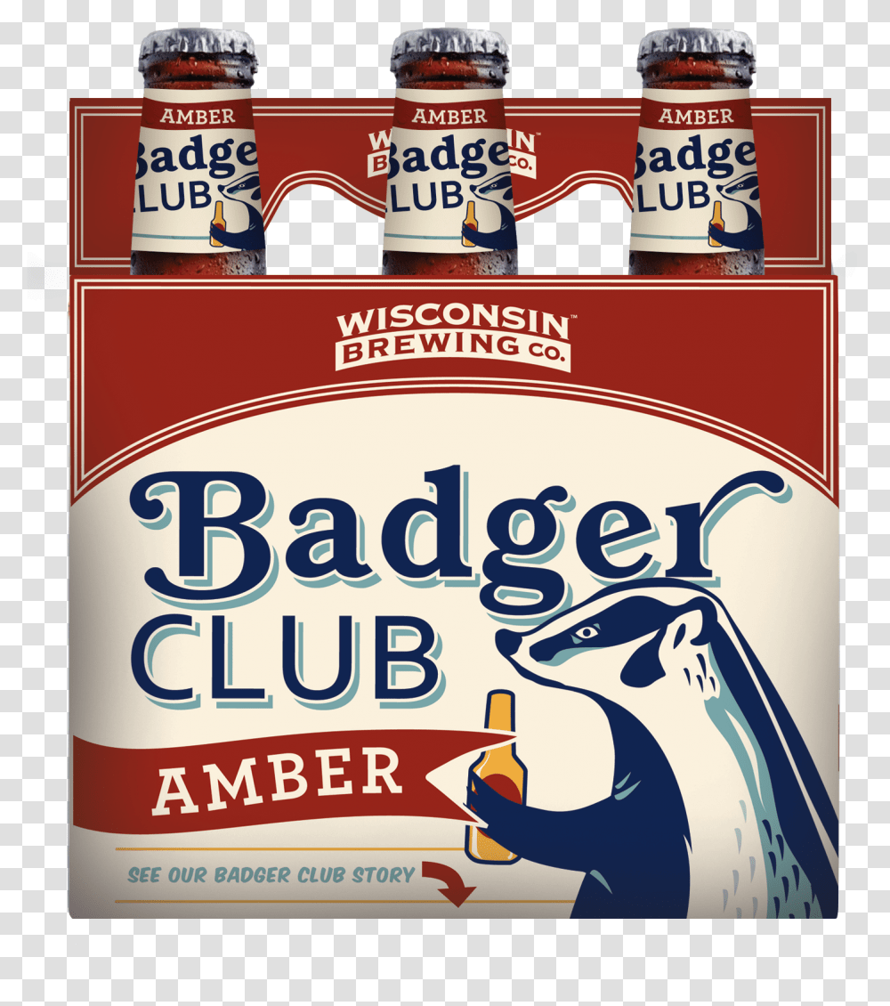 Wisconsin Brewing Badger Club, Lager, Beer, Alcohol, Beverage Transparent Png