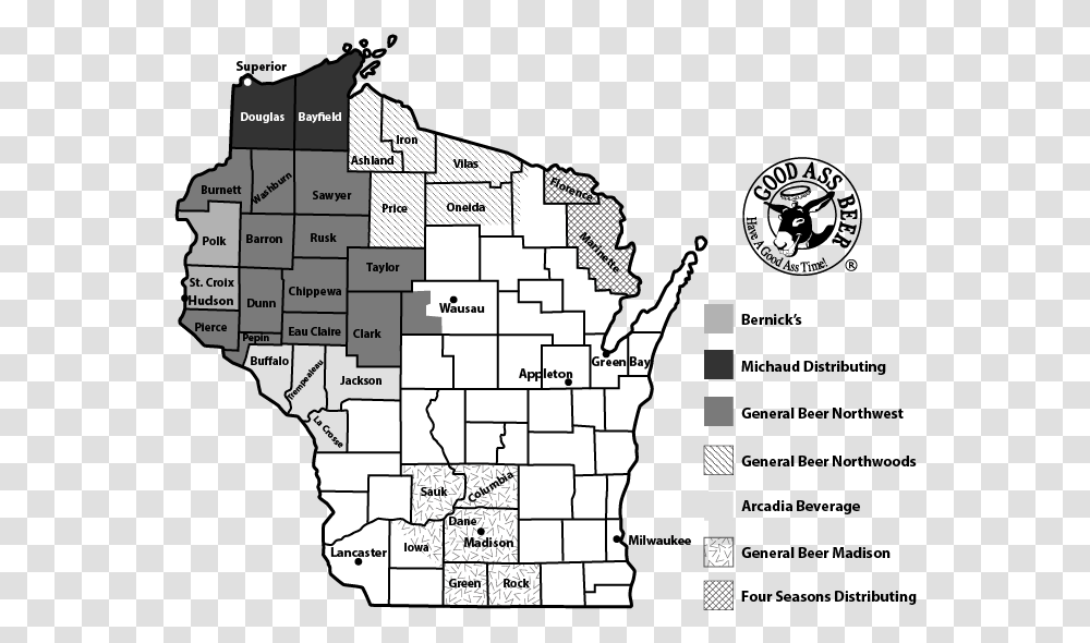 Wisconsin Distribution Map For Good Ass Beer Dane County, Person, Human, Plot, Pedestrian Transparent Png