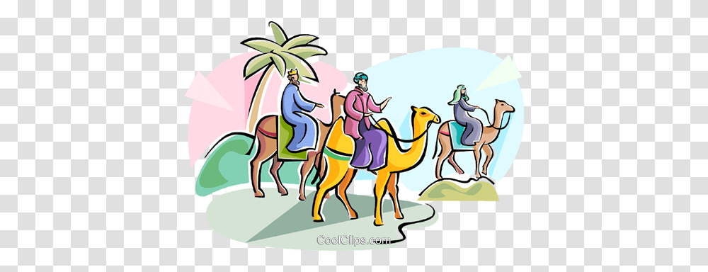 Wise Men Epiphany Royalty Free Vector Clip Art Illustration, Person, Animal, Mammal, Adventure Transparent Png