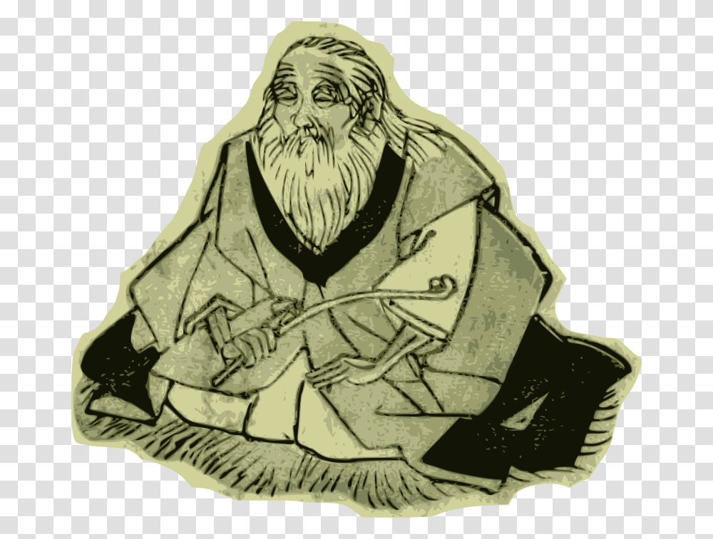Wise Old Man Clip Art, Person, Face, Drawing, Bronze Transparent Png