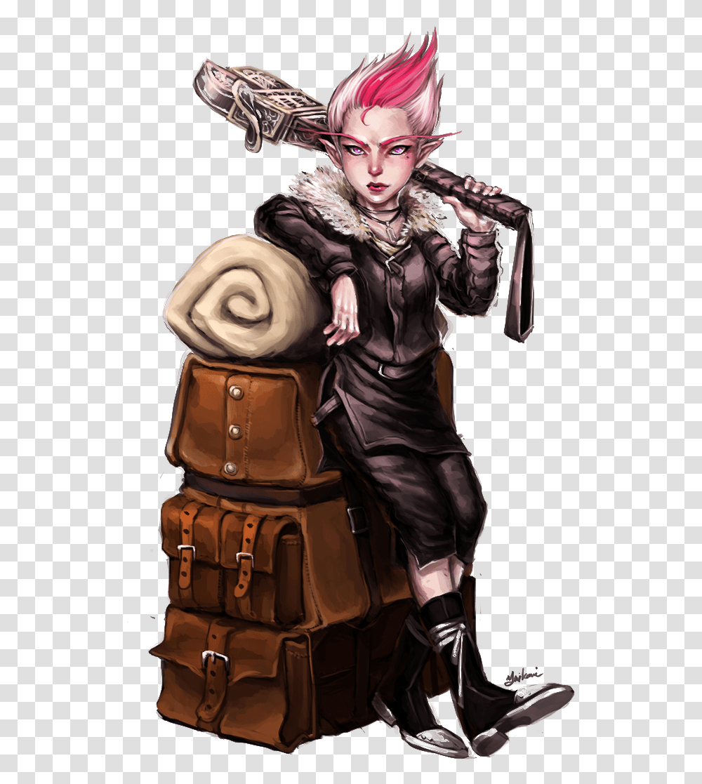 Wise Scholarly And Magical Female Gnome Dampd, Person, Backpack, Costume Transparent Png