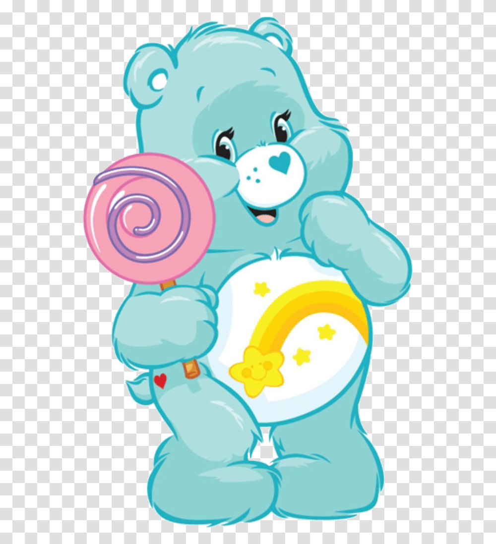 Wish Bear Care Bear With Lollipop, Hand, Rattle, Head, Security Transparent Png