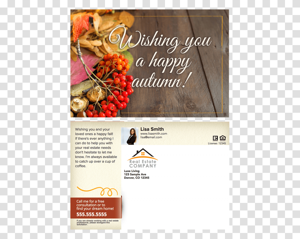Wishing You A Happy Autumn, Person, Poster, Advertisement, Flyer Transparent Png