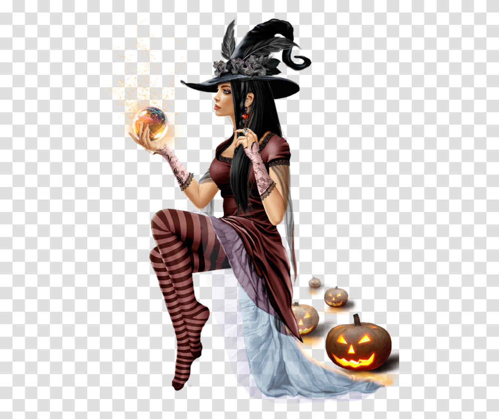 Witch Clipart Skirt Halloween Girls, Person, Human, Costume, Performer Transparent Png