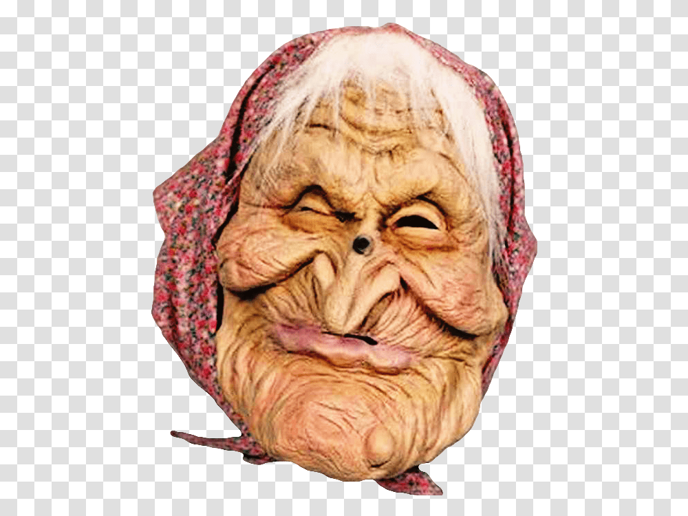 Witch Crafts Old Woman Ugly Face Scwitch Freetoedit Straszna Maska, Head, Person, Human Transparent Png