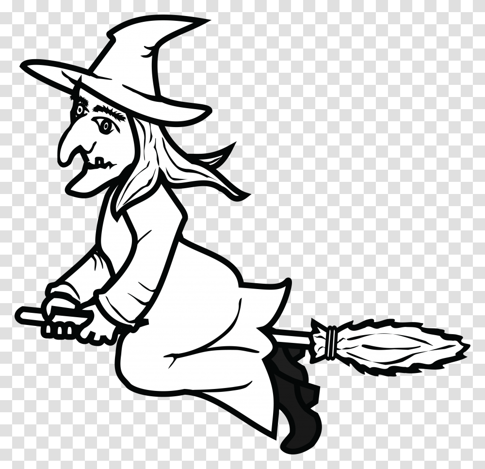 Witch Face Clipart Black And White, Person, Human, Manga, Comics Transparent Png