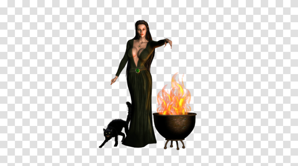 Witch, Fantasy, Fire, Person, Flame Transparent Png