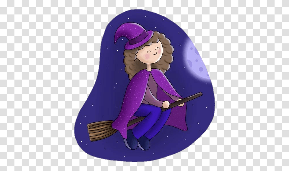 Witch Flying Night Cartoon, Person, Female, Blonde Transparent Png