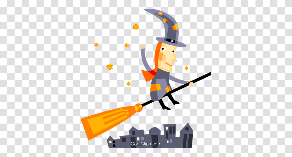 Witch Flying On Her Broom Royalty Free Vector Clip Art, Juggling, Sport, Sports, Team Sport Transparent Png