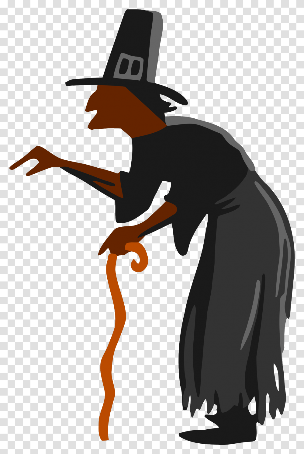 Witch Hag Clipart, Person, Outdoors, Silhouette, Animal Transparent Png