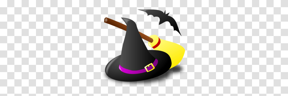 Witch Hat Broom Bat Clip Art, Apparel, Axe, Tool Transparent Png