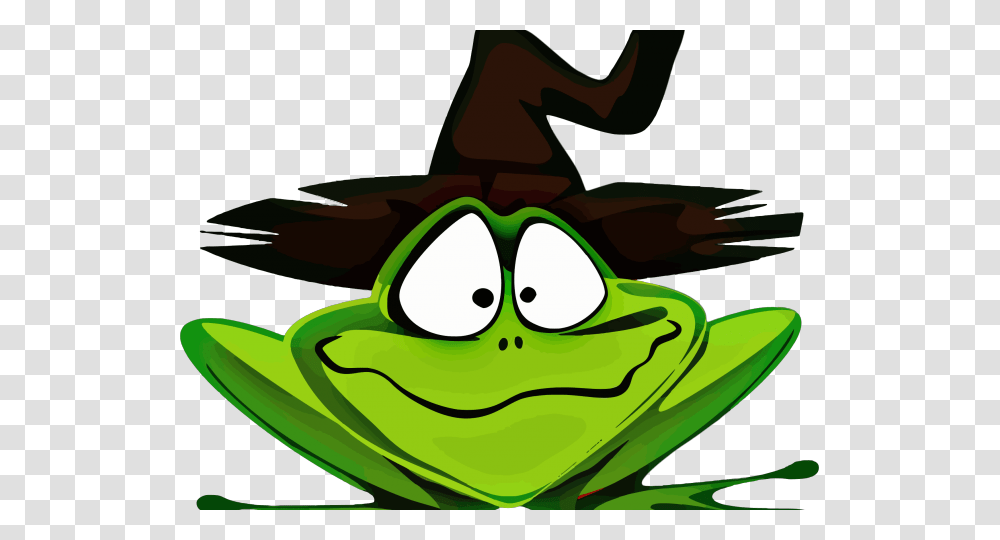 Witch Hat Clipart Witch Cauldron Halloween Frog, Amphibian, Wildlife, Animal, Plant Transparent Png