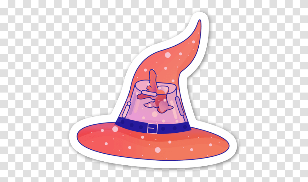 Witch Hat Sticker, Animal, Label Transparent Png