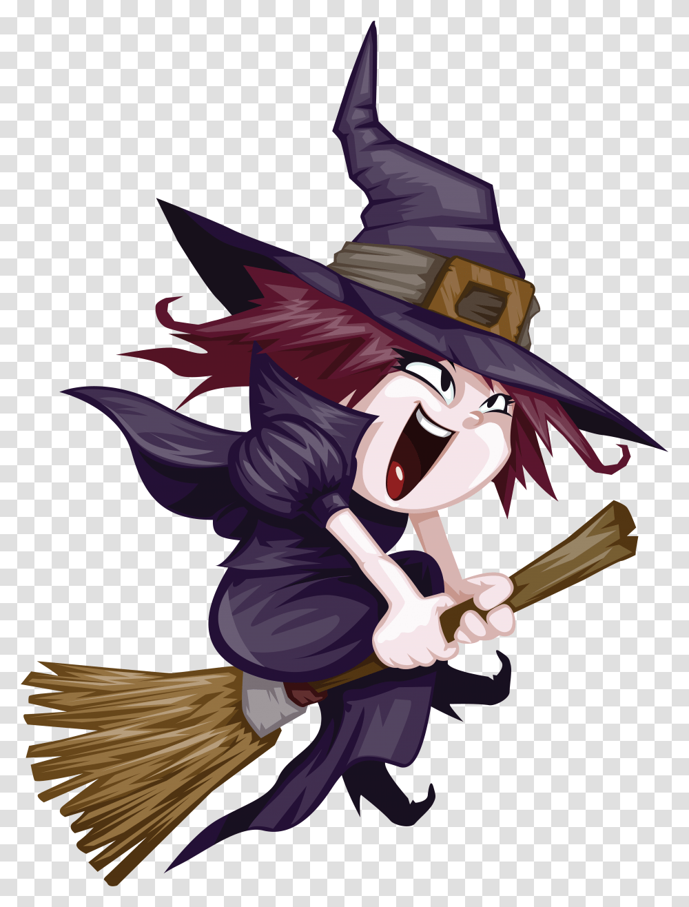 Witch Image Cute Witch Riding A Broom, Person, Human, Costume, Performer Transparent Png