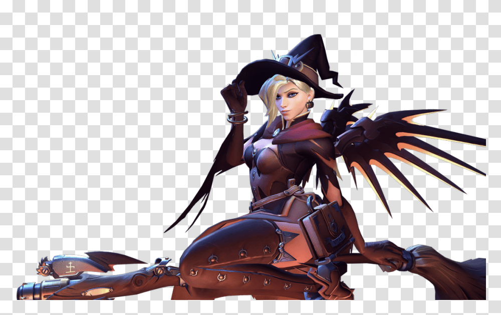 Witch Image Overwatch Witch Mercy, Person, Human, Manga, Comics Transparent Png