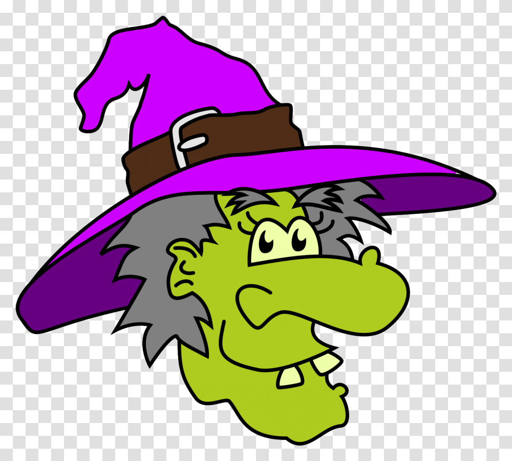 Witch Images Free Halloween Witch Face Clipart, Clothing, Apparel, Hat, Sun Hat Transparent Png
