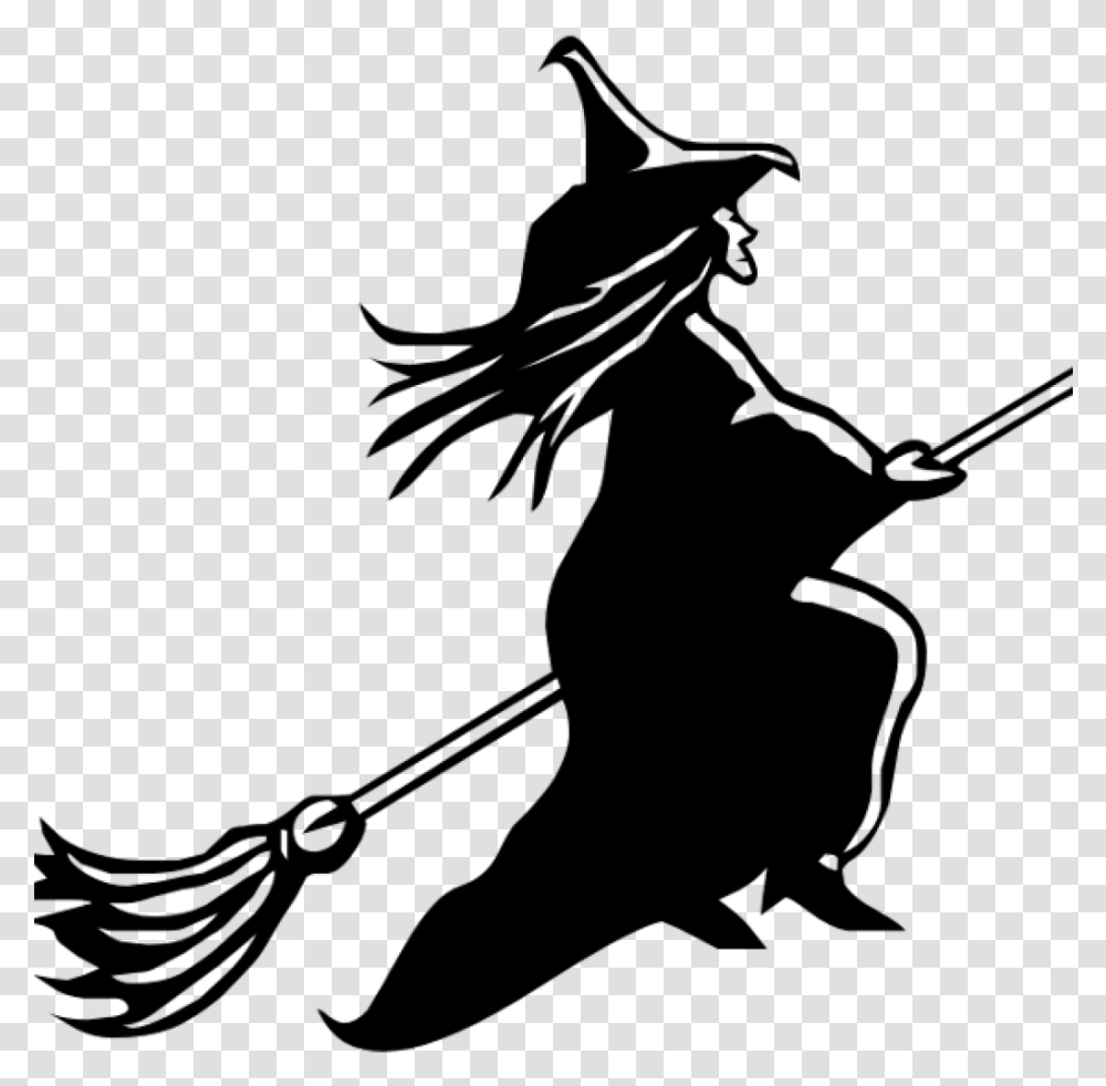 Witch On Broom Clipart Witch Broom Clipart Clipart Witch With Broom Stick, Gray, World Of Warcraft Transparent Png
