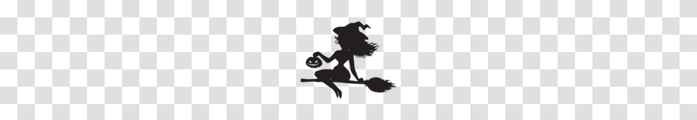Witch On Broom Silhouette Clip, Cupid, Poster, Advertisement Transparent Png