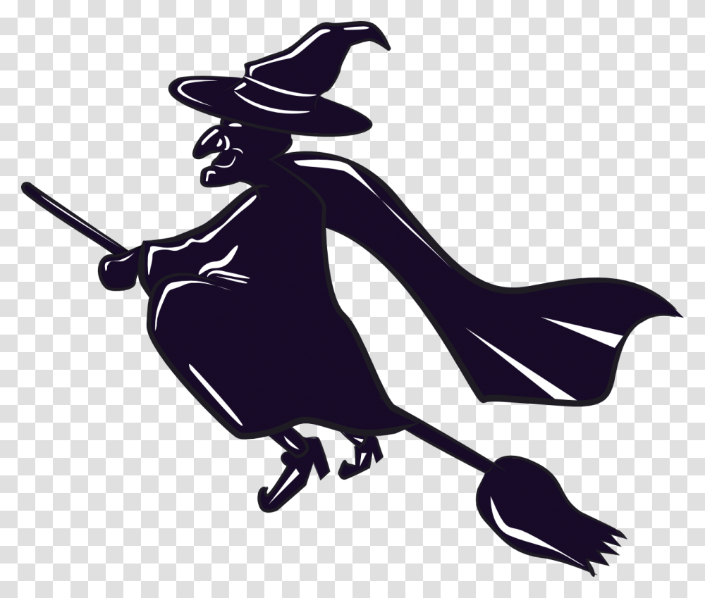 Witch Outline Cliparts, Silhouette, Ninja Transparent Png